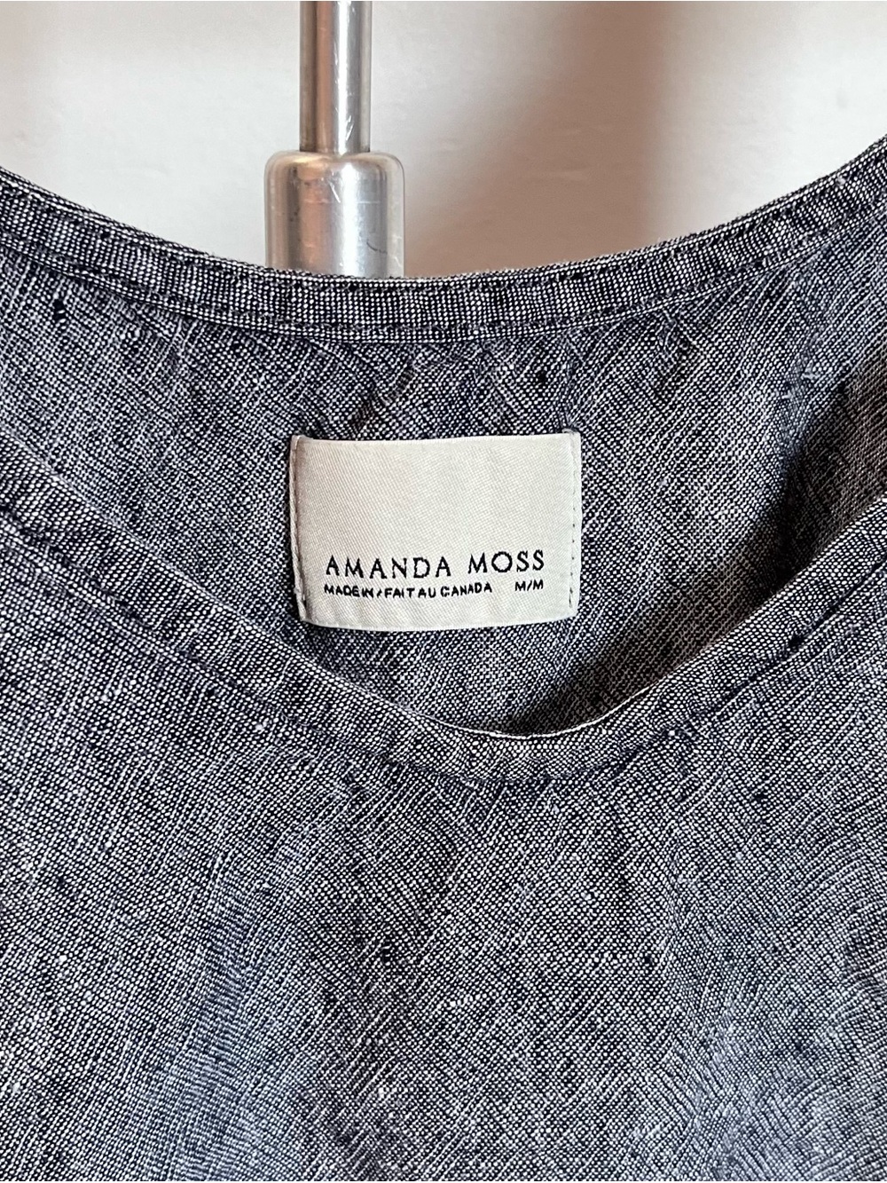 Grey Washed Linen Tank Top - Picture 3 of 8